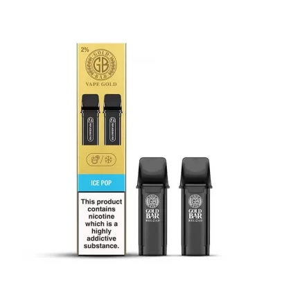 Gold Bar Reload Ice Pop Prefilled Vape Pods 20mg – 2 x Pods