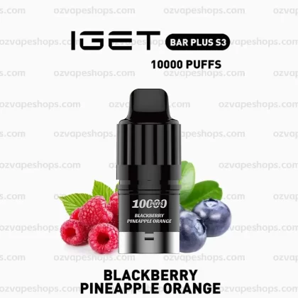 IGET Bar Plus S3 Pod – Blackberry Pineapple Orange - Ozvapeone (A6B9DB)