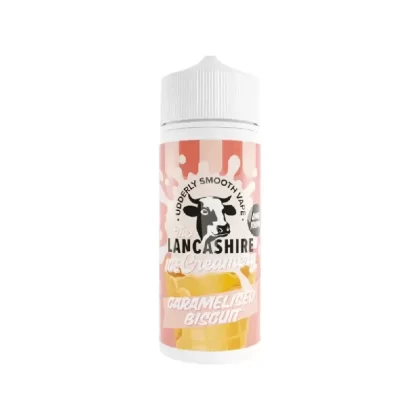 The Lancashire Creamery 100ml Shortfill E-Liquid Caramelised Biscuit - Nicotine Strength#0mg
