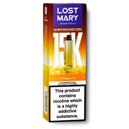 Pineapple Ice Nera 15K Refill Pods by Lost Mary - Ecigarettedirect Co