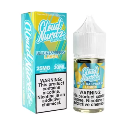 Cloud Nurdz Iced Salts Blue Raspberry Lemon eJuice - 30mL 25mg