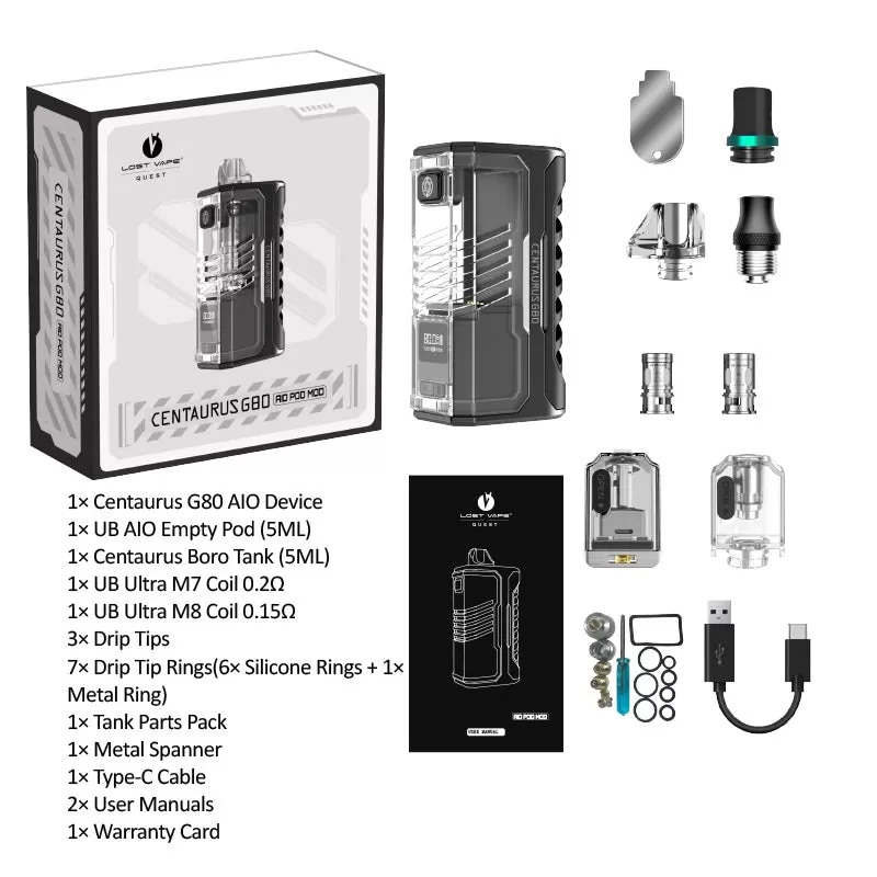 Lost Vape Centaurus G80 80W AIO Pod Mod Kit - lce Blue - Image 3