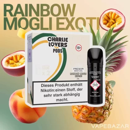 Charlie Lovers Pods – Rainbow Mogli Exotic (2er Pack) - 10mg/ml, 20mg/ml; Vape Product