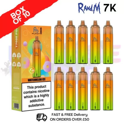 Watermelon Ice RandM 7000 Puff T7000 Box Of 10
