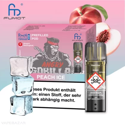 RandM Tornado Pods – Peach Ice (2er Pack) - RandM / Ice / Pfirsich / ca. 1200 insgesamt