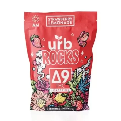 Urb Finest Flowers – Delta 9 Edible – Rocks AM Strawberry Lemon – 15mg