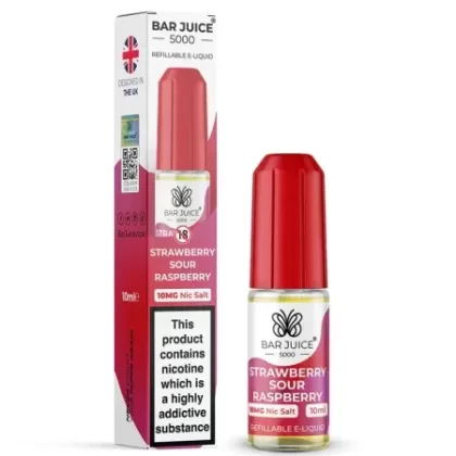 Bar Juice 5000 Strawberry Sour Raspberry Nic Salt 10ml