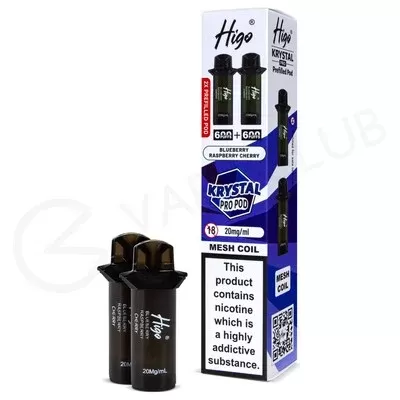 Blueberry Raspberry Cherry Higo Krystal Pro 600 Prefilled Pods