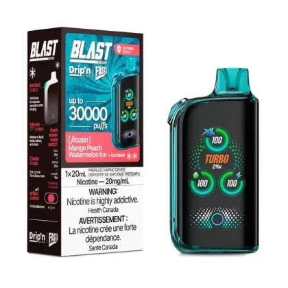 Drip’n Fasta Blast Disposable Vape – 30K Puffs – Mango Peach Watermelon Ice