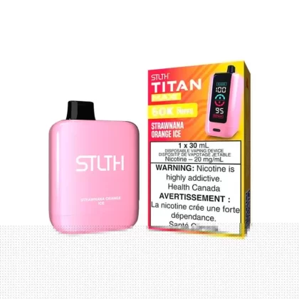 STLTH TITAN MAX DISPOSABLE – STRAWNANA ORANGE ICE