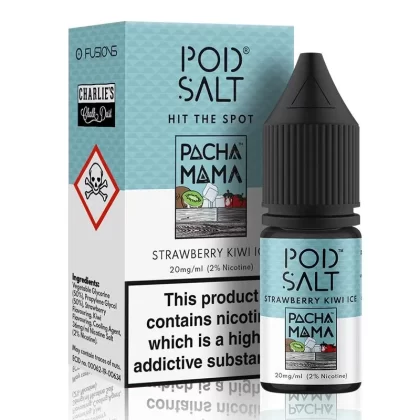 Strawberry Kiwi Ice By Pod Salt and Pacha Mama 10ml - Nicotine Strength#20mg (Salt)>11mg (Salt) (358FBB)