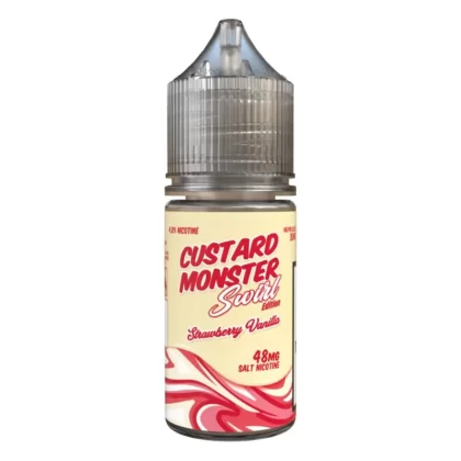 Custard Monster – Strawberry Vanilla Swirl – Salt Nic – 30mL - Vape Product, Vape Product