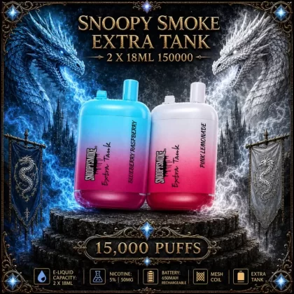Snoopy Smoke Extra Tank 2 x 18ml 15000 - Pina Colada - Vapeciga