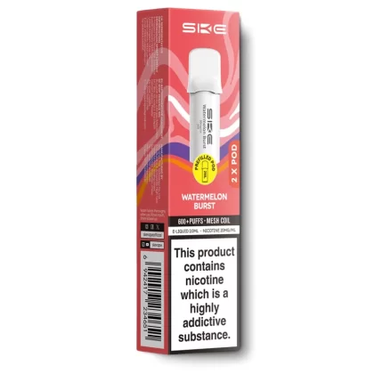 Watermelon Burst SKE 600 Pro Pods - 20 mg/ml, 10 mg/ml