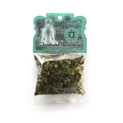 Prabhuji Resin Incense Heart Chakra Anahata – Love and Sensitivity – 1.2oz bag
