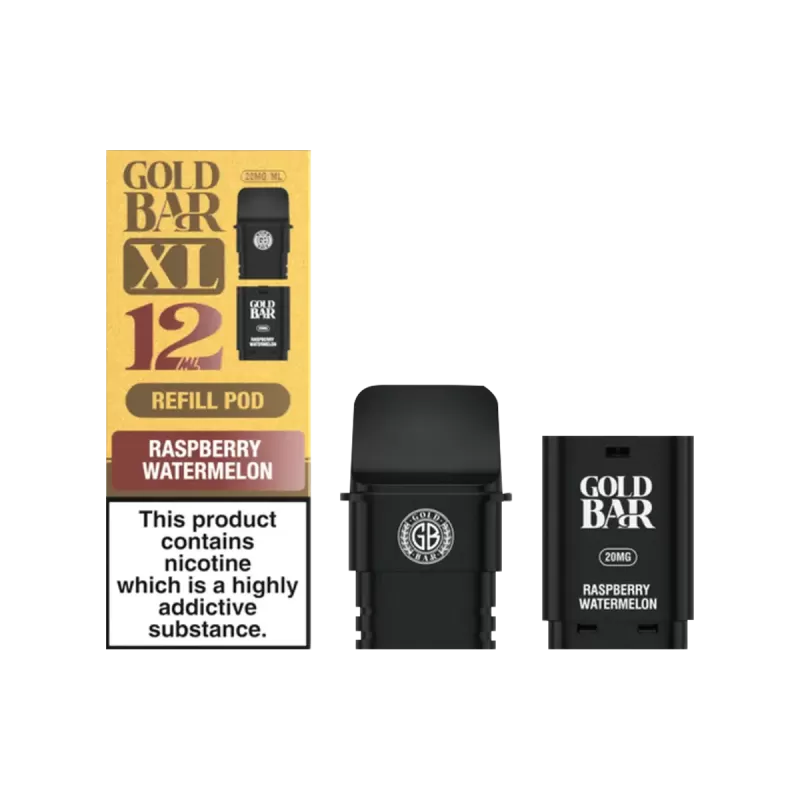 Raspberry Watermelon Gold Bar XL Refill Pack - 20mg - Vape Product (3C4393)