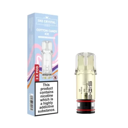 Cotton Candy Ice Prefilled Pods by SKE Crystal Plus (2 x 2ml) - 20mg