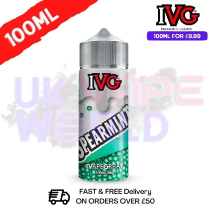 Spearmint IVG Shortfill Juice (NEW) 100ML Eliquid