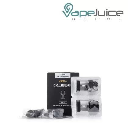 UWELL Caliburn A3 Replacement Pod - 0.8ohm Meshed Pod, 1.0ohm Meshed Pod