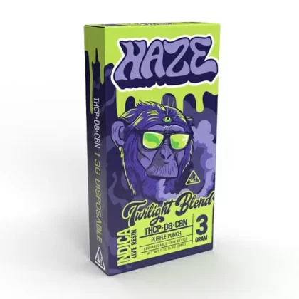 Haze Twilight Blend Live Resin Disposable Vape Purple Punch 3 grams - Vape Store