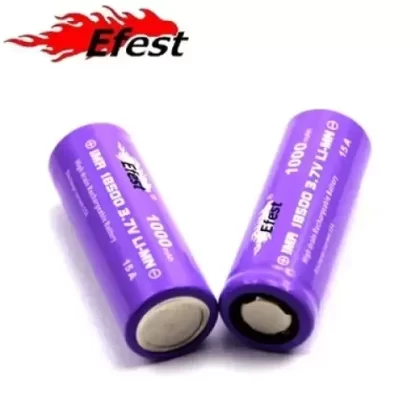 Efest IMR18500 Battery 1000mAh 3.7V 15A Twin Pack