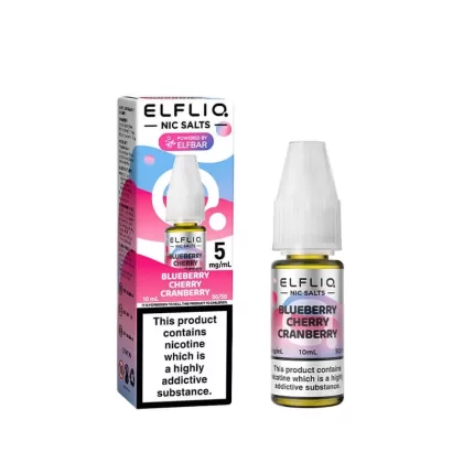 Elf Bar ElfLiq Blueberry Cherry Cranberry Nic Salt E-Liquid - Vape Product, Vape Product