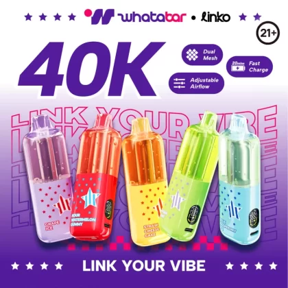 whatabar linko 40K Puff Disposable Device - 40,000 Puffs - Watermelon Ice