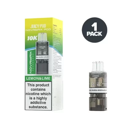 Lemon Lime Juicy Pod Novamax 10K Prefilled Pods