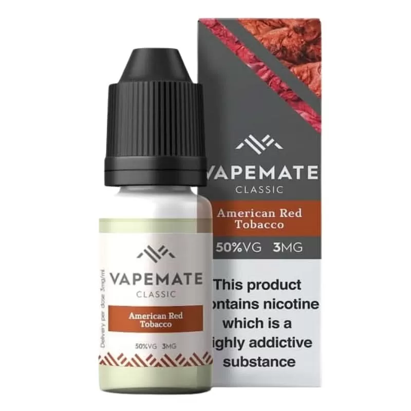 American Red Tobacco E-Liquid by Vapemate (10ml) - 3mg