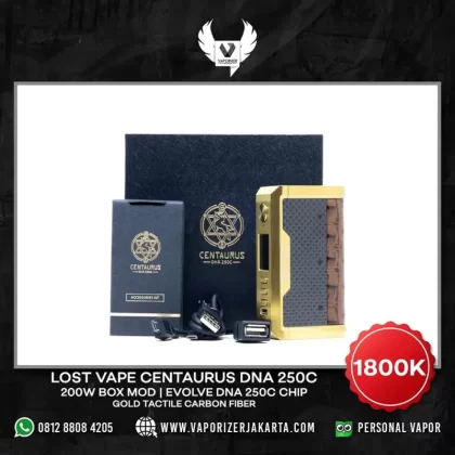 LOST VAPE CENTAURUS DNA 250C GOLD TACTILE CARBON FIBER