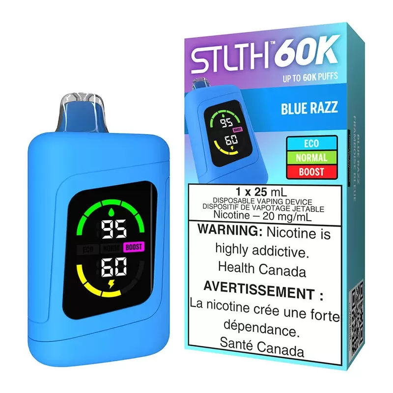 STLTH 60K Disposable Vape Device – Blue Razz - Nicotine Strength#20mg/ml