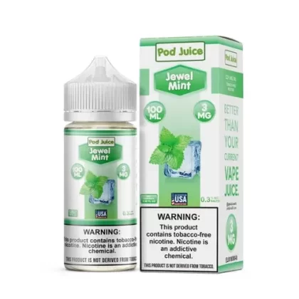 Pod Juice Jewel Mint Tobacco Free Nicotine E-Juice 100ml - Eliquidsupply