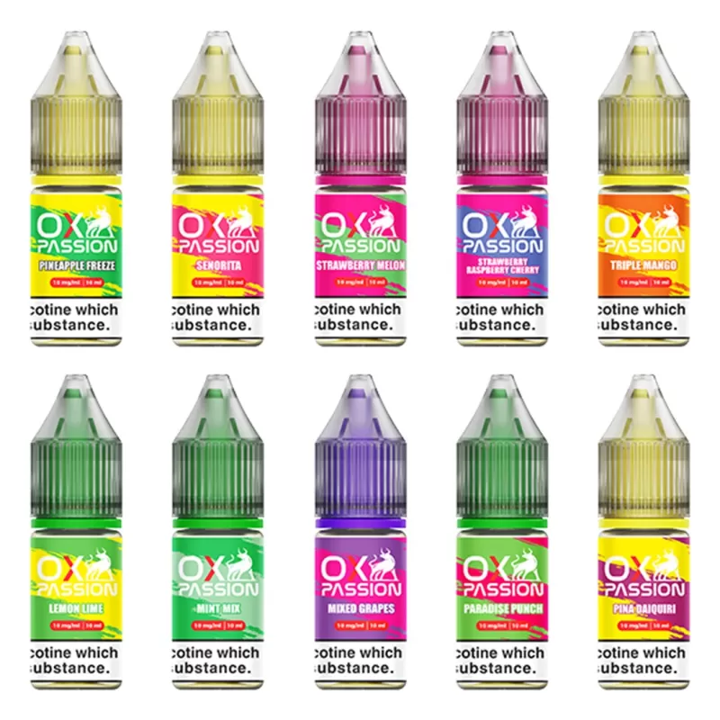 OX Passion Nic Salt 10ml By Oxva 20mg - Pina Daiquiri (Pineapple Passion Fruit)