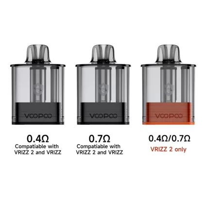 VOOPOO Vrizz Pod Cartridge V2 for Vrizz 2 Kit, Vrizz Kit 15ml(2pcs/pack) - 0.7ohm