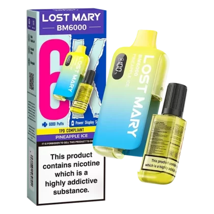 Pineapple Ice Lost Mary BM6000 Big Puff – 6000 Puffs (5 or 10 Packs)