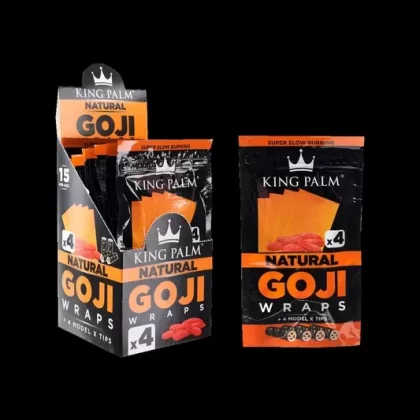King Palm 4pk Goji Wraps – 15 Pack - Banana, Honey