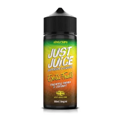 Just Juice Exotic Pineapple Papaya & Coconut E-Liquid Shortfill - Vapestreams Co