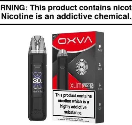 OXVA XLIM Pro 3 30W Pod System - Black Carbon, Black Leather (007C87)