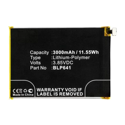 Batteries N Accessories BNA-WB-P14681 Cell Phone Battery – Li-Pol, 3.85V, 3000mAh, Ultra High Capacity – Replacement for OPPO BLP641 Battery
