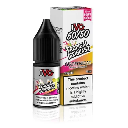 IVG 50/50 Tropical Ice Blast 10ml Nic Salt Vape Juice - Strength 3mg