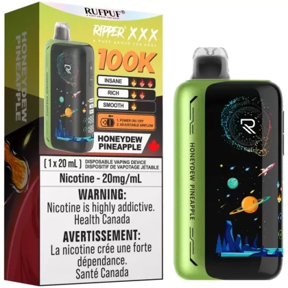 RUFPUF RIPPER XXX 100K Disposable Vape – Honeydew Pineapple