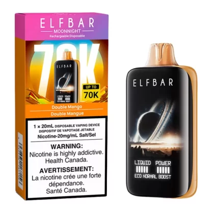 Elf Bar MoonNight 70K Disposable Vape Device - Double Mango 20ml - 20mg/ml