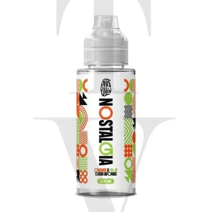 NOSTALGIA ORANGE LIME SOUR WORMS 100ML SHORTFILL E-LIQUID BY OHM BREW