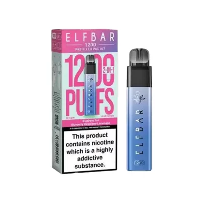 Elf Bar 1200 Blue Edition Pod Vape - Nicotine Strength#20mg (F9C286)