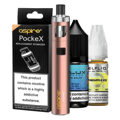 Aspire PockeX Refillable Vape Starter Kit Bundle