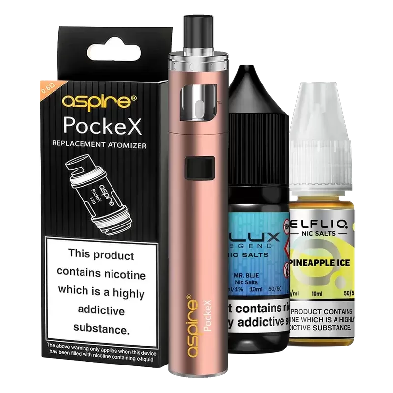 Aspire PockeX Refillable Vape Starter Kit Bundle
