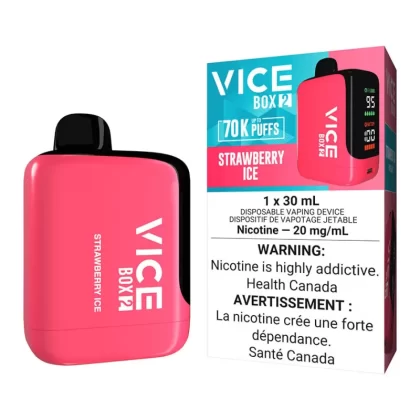 Vice Box 2 Disposable Vape Device - Strawberry Ice - 20mg/ml