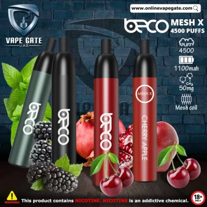Vaptio Beco Mesh X Disposable Vape (4500 Puffs) - Grape Ice / 50 mg