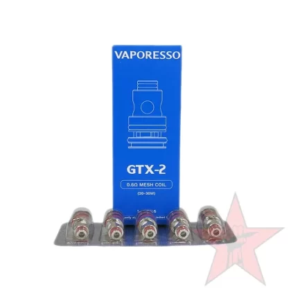 Vaporesso GTX-2 Replacement Coils – 5 Pack - Coils#0.6ohm (20-30W)