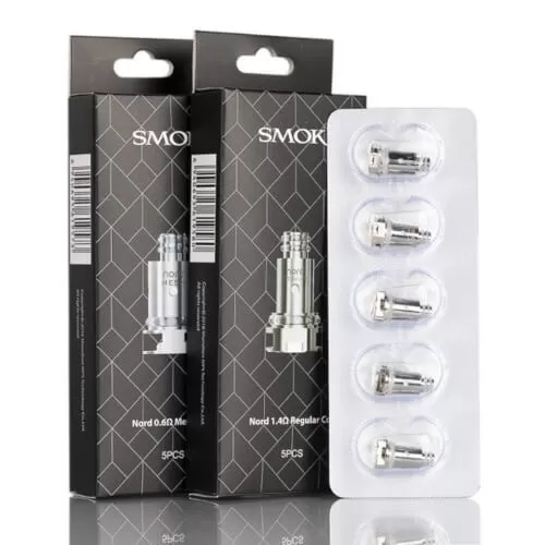 SMOK Nord Replacement Coils (5-Pack). - 0.8 Ohm, DC 0.6 Ohm (6CF70C)